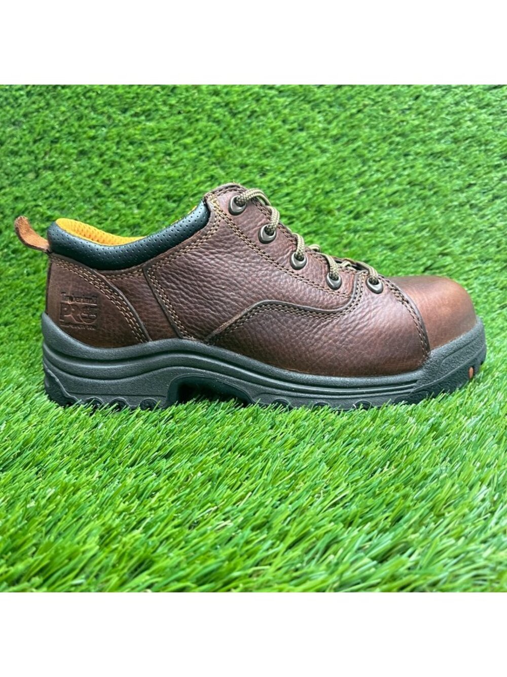 Timberland Pro Titan EV Womens Size 7.5 Brown Leather Composite Toe Work Shoes
